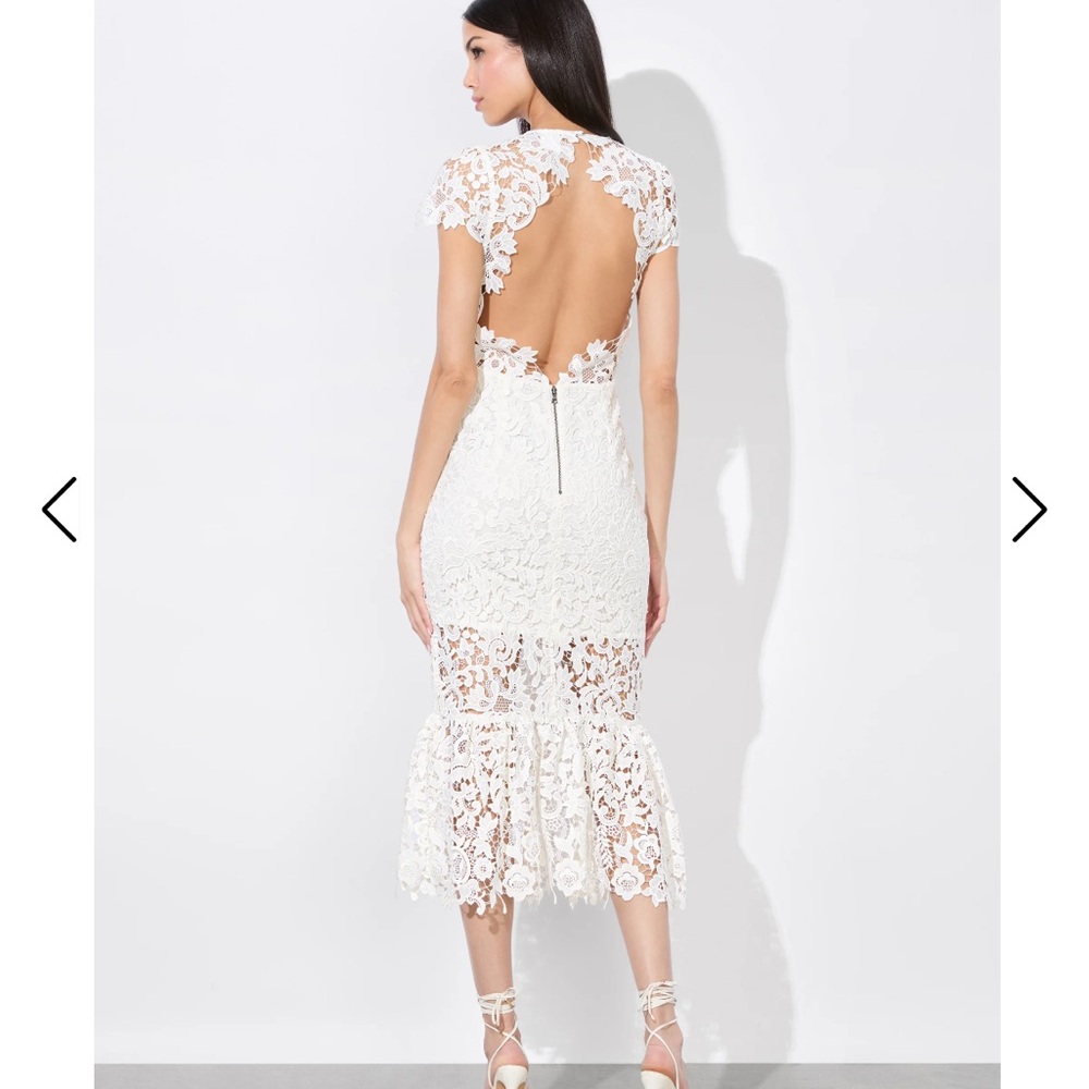 Alice and Olivia Lace open back midi dress - Picture 3 of 7